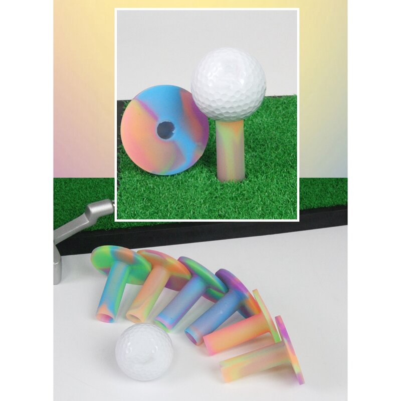 3 PCS Colorful Golf Ball Holder Durable Rubber Golf Tees 70mm Colorful Golf Tees Ball Holder Golf Accessories