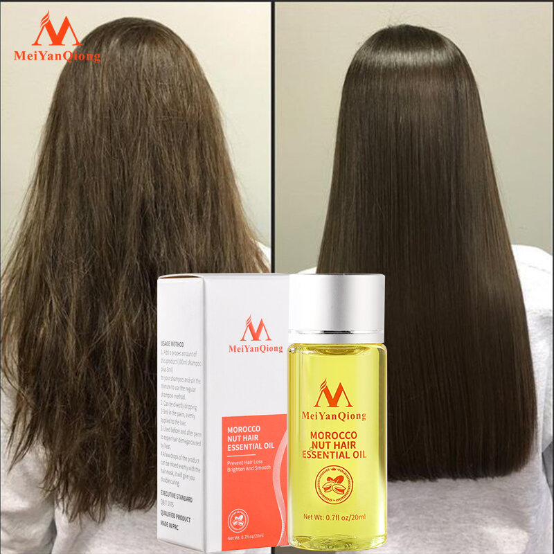 Minyak rambut Argan, minyak esensial penumbuh rambut cepat, perawatan perbaikan alami Anti rambut rontok mencegah rambut kering lembut menutrisi rambut rusak
