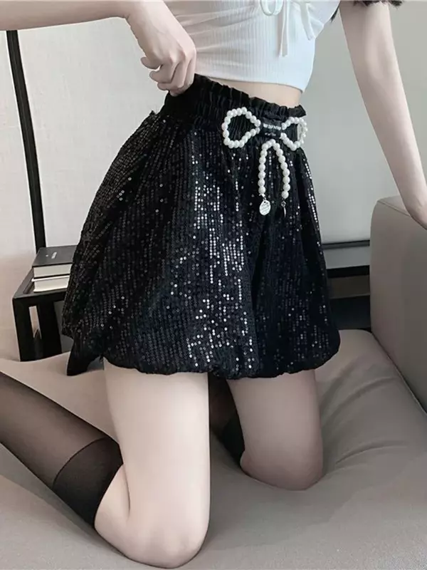 2024 Elegant Loose Women Bloomers Shorts Casual Sweet High Waist Cute Shorts Japan Preppy Style Kawaii Chic High Quality Shorts