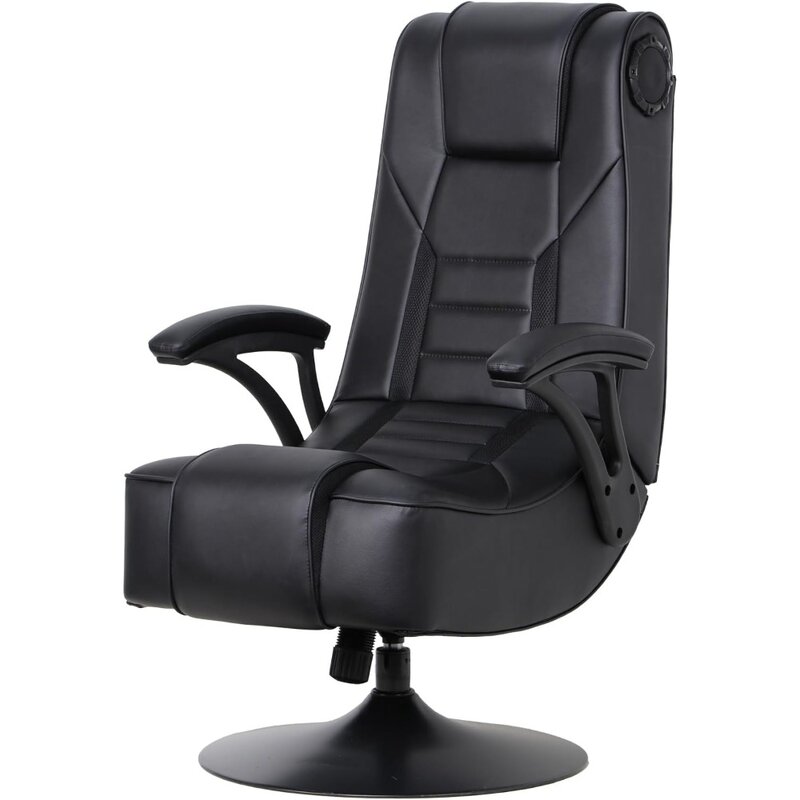 PC Office Computer Gaming Chair Mammoth 2.1 BT Pedestal, 32.28" x 25.98" x 41.34", Black