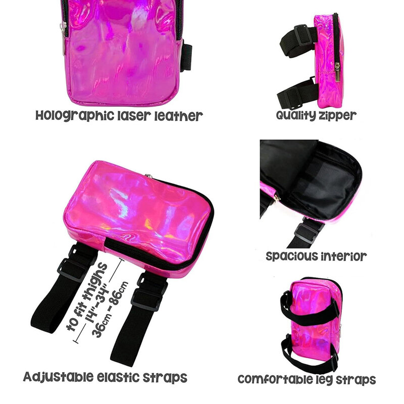 Многоцветная сумка на молнии для женщин, голографическая сумочка на бедро, регулируемые ремешки, поясной кошелек для фотографий, подарок на день рождения