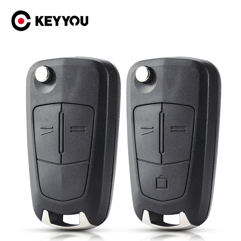 KEYYOU Replacement Flip Key Shell For Opel Astra H Corsa D Vectra C Zafira 2 3 Buttons Remote Car Key Blank Case Free shipping