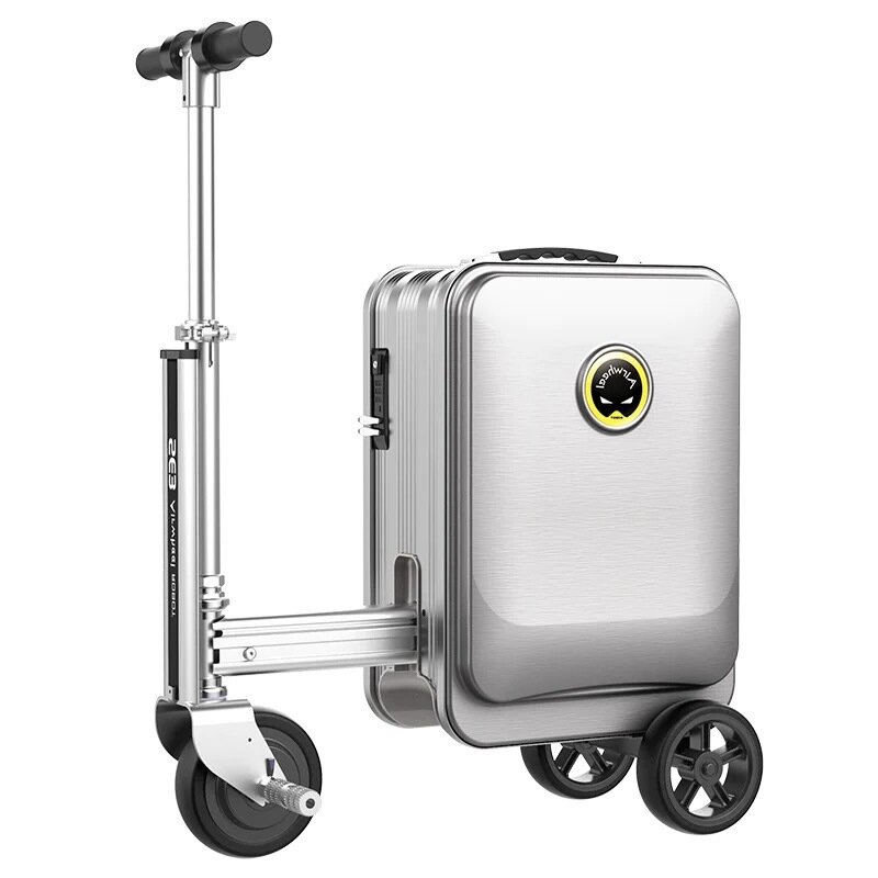 Neue 20 Zoll fahrbare Gepäck kabine Elektroauto Koffer Smart App Control Männer Frauen Reiten sitzen Gepäck Reisen tragbar