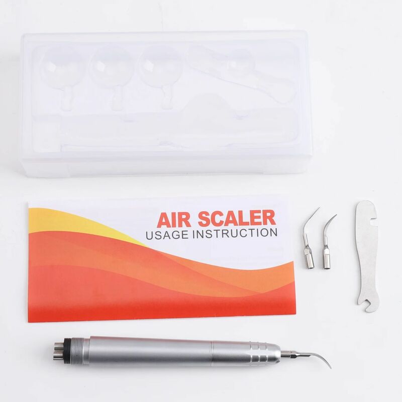 Dental Cleaning 2/4 Holes Dental Ultrasonic Air Scaler Handpiece 3 Tips Air Scaling Polishin Tools Teeth Whitening