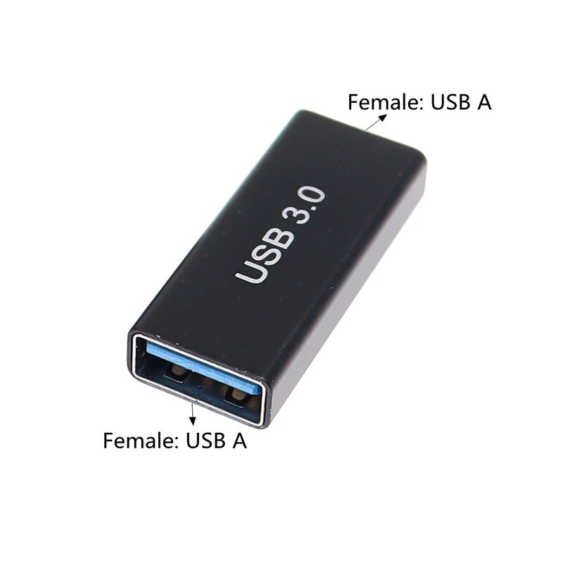 USB 3.0 tipo A fêmea para um conector fêmea adaptador, AF para AF acoplador, Gender Changer Extender, Conversor para Laptop