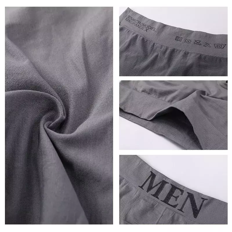 NEW Male Panties Men's Underwear Boxers Breathable Man Boxer Solid Underpants Comfortable Brand Shorts Black Blue Mens Underwear