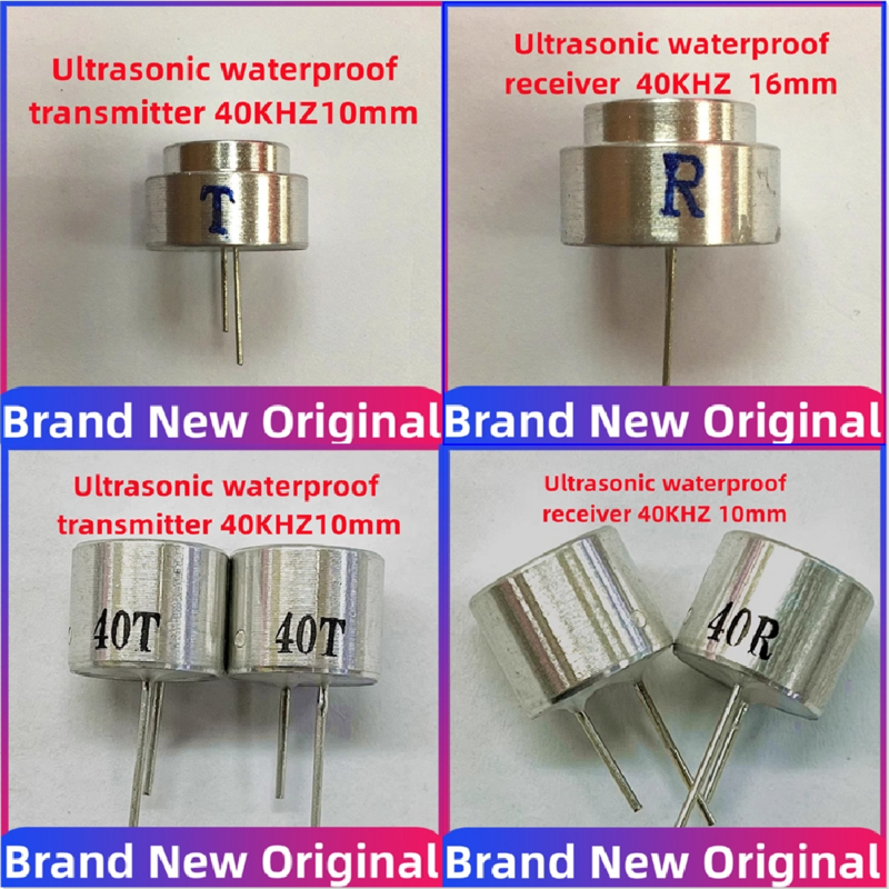 Sonda ultrasónica impermeable de 5 10 piezas, 40KHZ, 16mm, 12mm, 10mm, tipo dividido, receptor transmisor ultrasónico