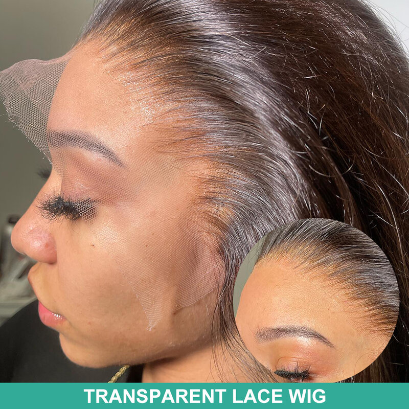 Perruque Body Wave Brésilienne Transparente pour Femme, Cheveux Pré-épilés, Dentelle Transparente, 13 Age, 34 30 HD