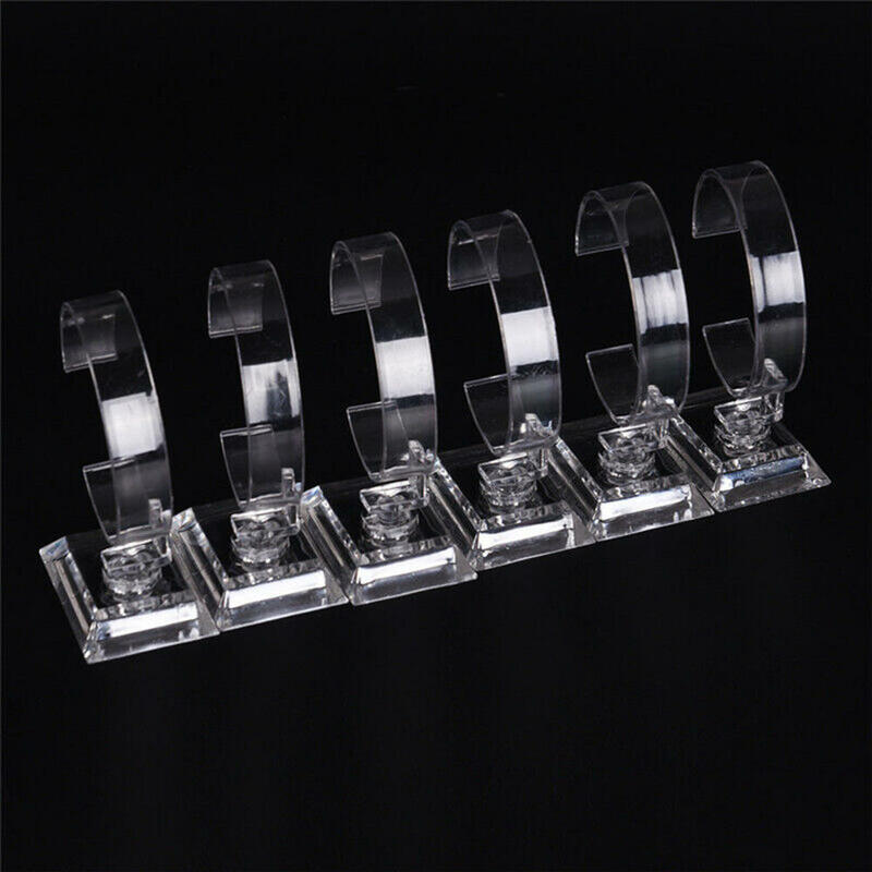 2Pcs Wrist Watch Display Rack Holder Sale Show Case Stand Tool Clear Plastic 1pc Transparent Wrist Watch Display Rack Holder