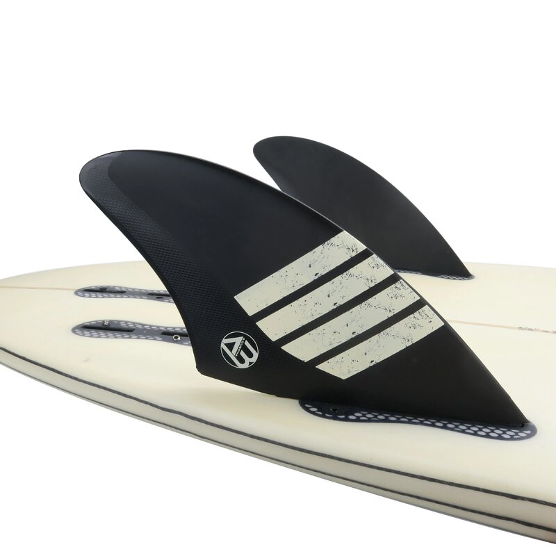 Fins de quille jumelles pour planche de surf, 2 palmes, languette simple pour touristes, TANfor Longboard, Funboard