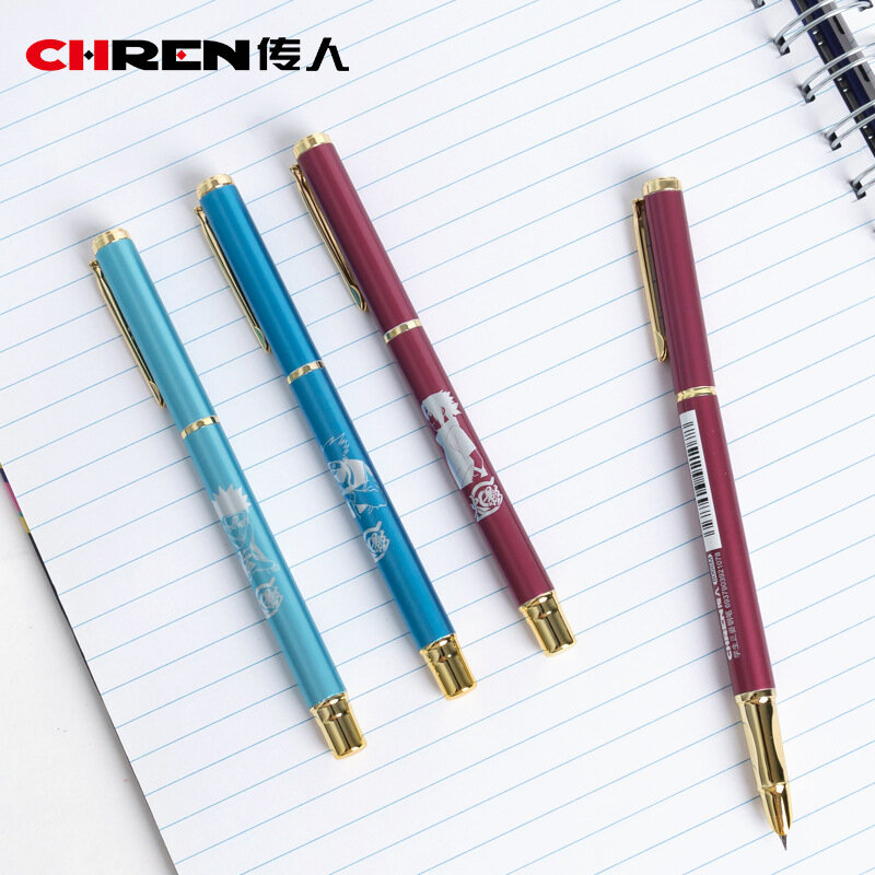Ensemble de stylos à plume en métal de haute qualité 1 + 10, stylo à encre pour Correction de Posture pour étudiant, papeterie fournitures scolaires et de bureau