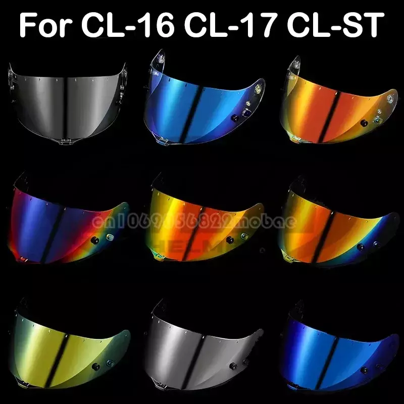 Helm Motor Visor Lensa Helm Baru Lensa Kacamata Wajah Penuh untuk HJC CL-16 CL-17 CS-15 CS-R1 CS-R2 CS-15 FG-15 TR-1