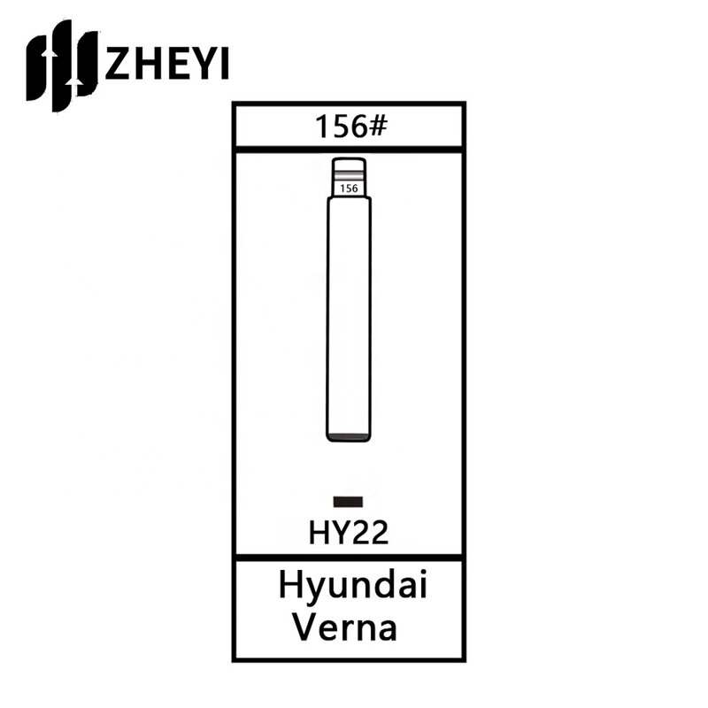 Mando a distancia Universal HY22 para coche, hoja de llave sin cortar para Hyundai Verna HY22 156, sin cortar, 156