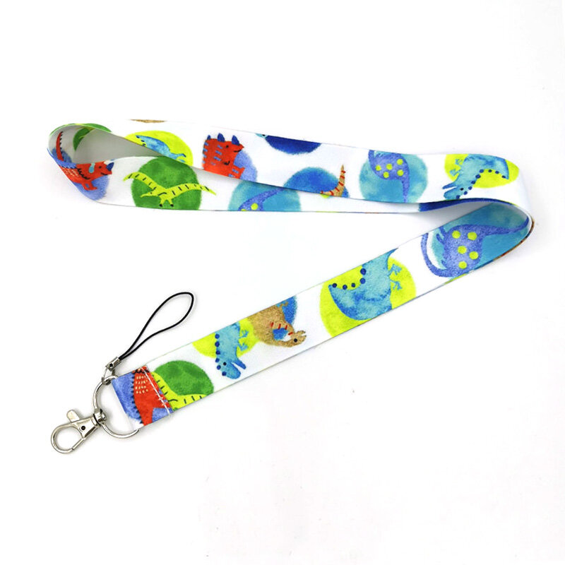 Dinosaurs Art Cartoon Anime Fashion Lanyards Bus ID Name Work Card Holder Accessories Decorations Kids Gifts
