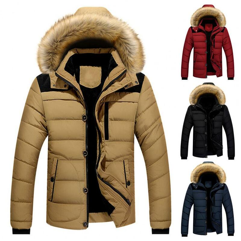 Abrigo de plumón Extra grueso para hombre, chaqueta acolchada de cuello alto, muy cálida, para exteriores, Invierno