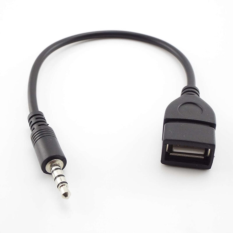 Jack macho para conversor USB fêmea, fone de ouvido, fone de ouvido, cabo adaptador de áudio, cabo conector para MP3, PC, J17, 3,5mm