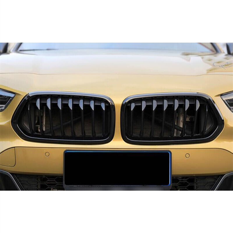 Marco de rejilla de parachoques delantero para BMW, cubierta embellecedora para modelos F39, X2, 2018, 2019, 2020, 2021, 51712455246, 51712455247, 2 piezas