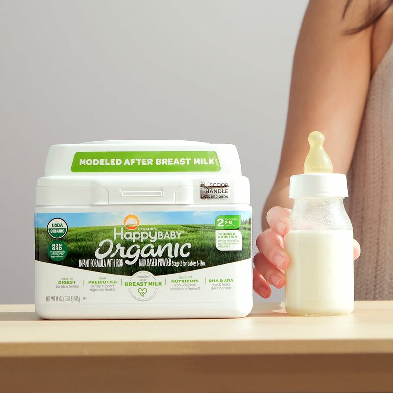Sem Xarope de Milho para Bebês, Sem Carragenina, Certificado USDA Orgânico, Não OGM, 21 Onças, Pacote de 4, 0-12 Meses