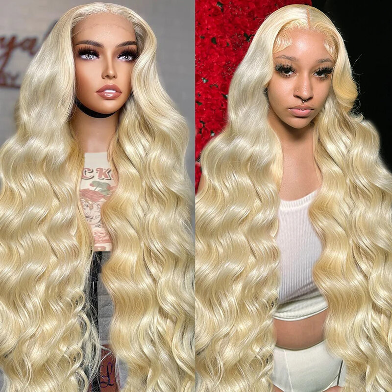 613 Honey Blonde Color Body Wave 13x4 Lace Front Human Hair Wigs For Women Brazilian 13x6 HD Transparent Lace Frontal Wig