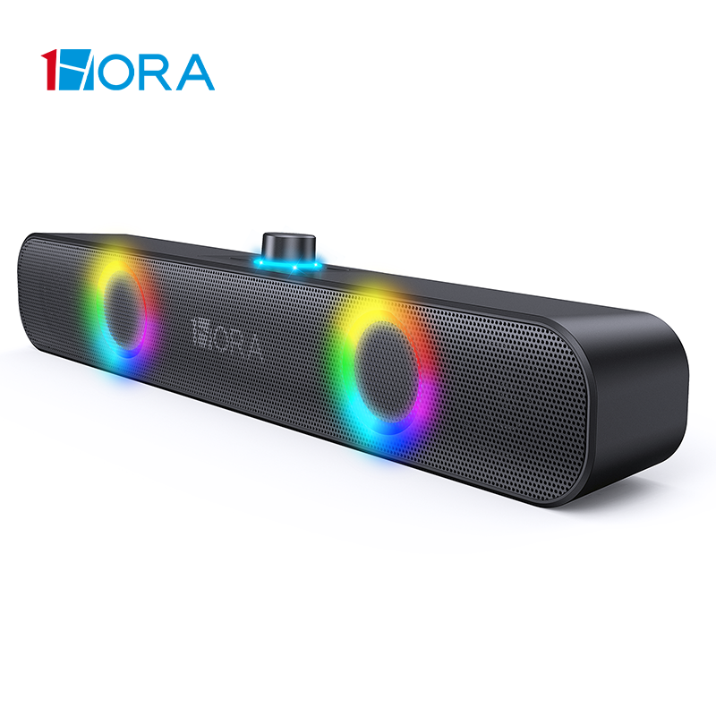 1 Hour Bluetooth Speaker V5.1 RGB LED Speakers for PC phone 2000 mah Battery with USB TF AUX IN connects BOC241