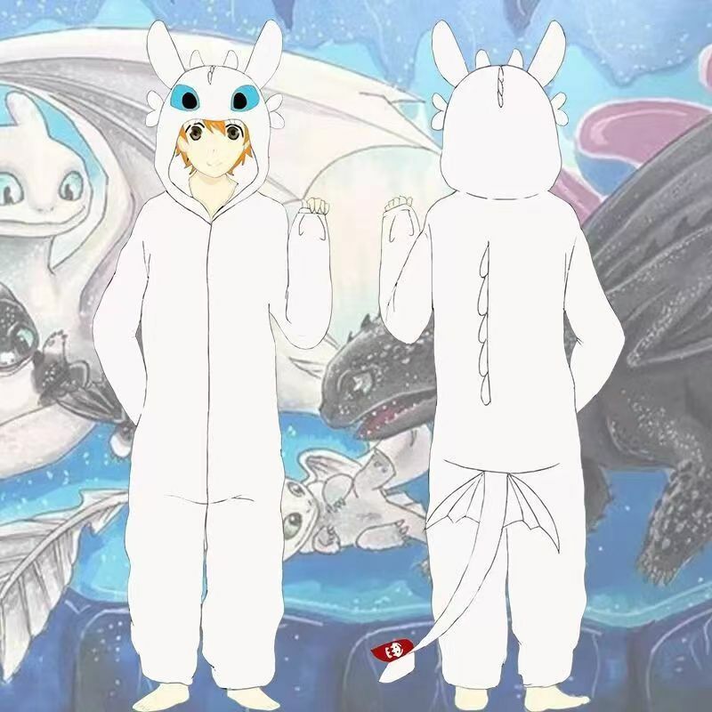 Kigurumi tutina cartoon pigiama senza denti per adulti donna uomo pigiama animale come allenare il tuo costume cosplay pigiama drago