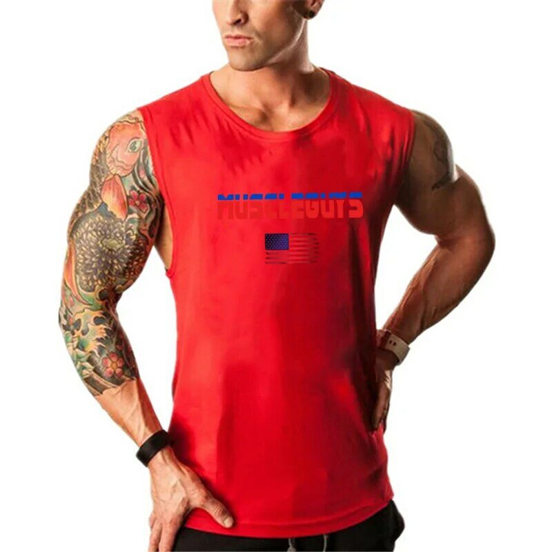Fitness studio Bodybuilding Männer Baumwolle ärmellose Tanktops Sommer lässig Mode bequem atmungsaktiv cool Gefühl Muskel schlanke Kleidung
