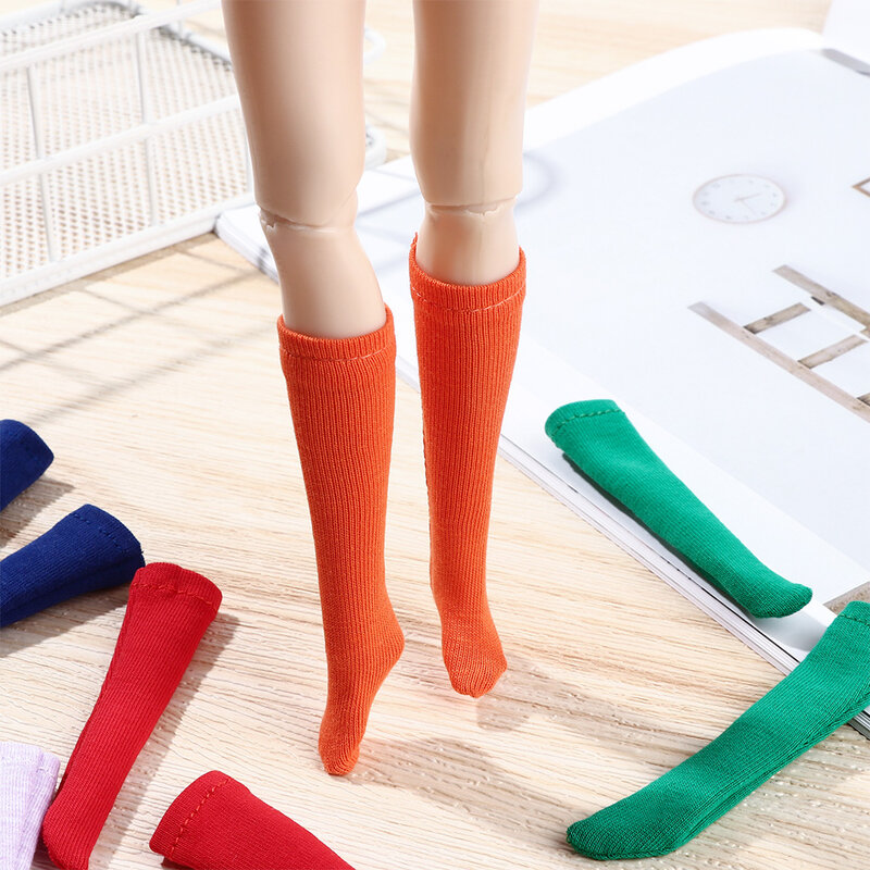 Модные носки для кукол 1/6 чулки для кукол аксессуары для одежды карамельные цвета носки средней длины для шарнирных кукол 30 см аксессуары для кукол детские игрушки