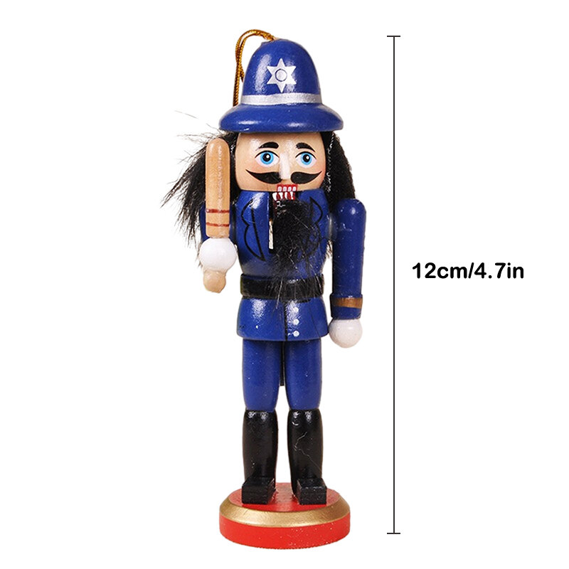 1Pc 12CM Nutcracker Puppet Soldier Ornaments Christmas Doll Pendant Nutcracker Band Soldiers Xmas Tree Decor New Year Gift