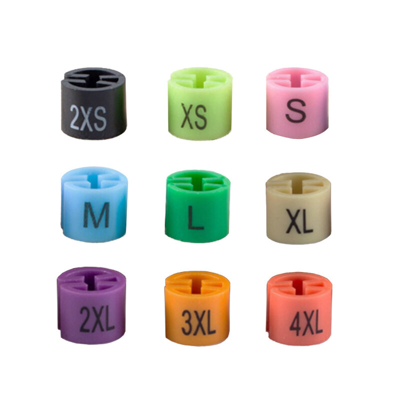290 sztuk Snap detaliczny wieszak na ubrania rozmiar markery tagi odzieży Xxs do 4xl rozmiar kodowania kolorowe dzielniki wieszak znak klamra
