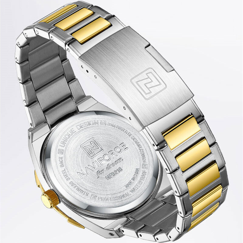 남성용 2023 탑 브랜드 Naviforce 시계, 내구성 있는 스포츠 방수 스테인레스 스틸, 비즈니스 럭셔리 패션 쿼츠 손목시계