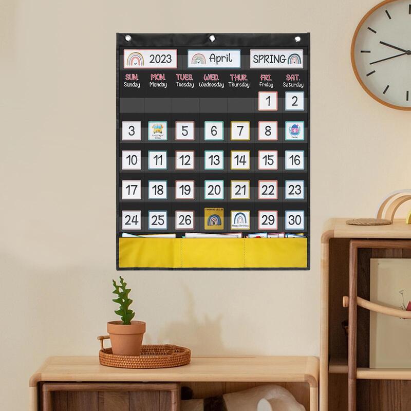 Klaslokaal Maandelijkse Pocket Chart Kleuterschool Wekelijkse Kalender Met Kaarten Homeschool Terug Voor Leerkrachten Kalender Voor Kinderen