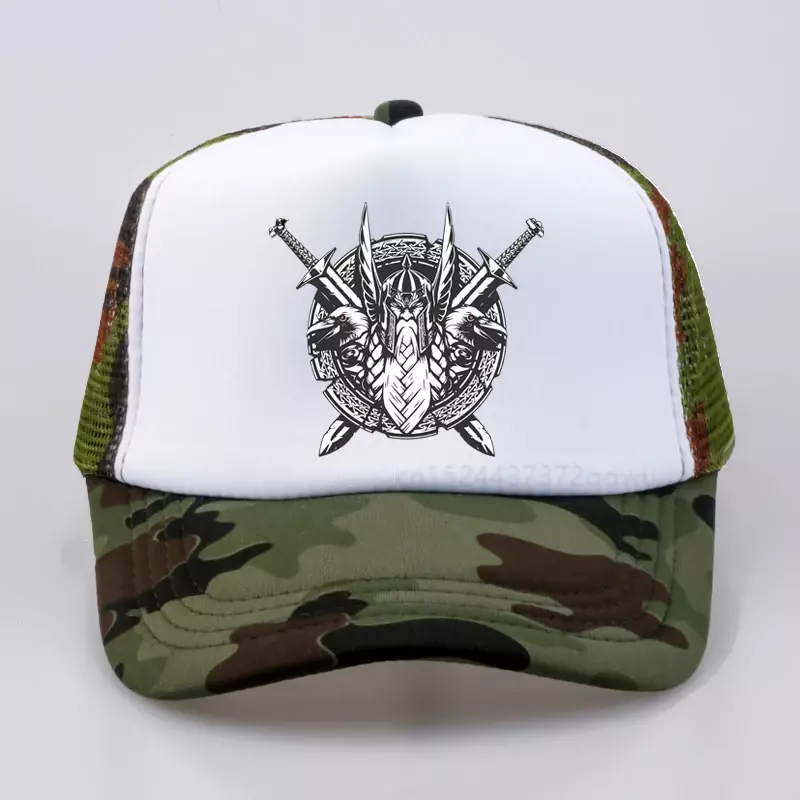 Gorra de béisbol Viking Odin's Shield para mujer, sombrero de amuleto de runa, malla transpirable, snapback, Verano