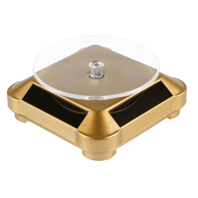 Vetrina solare rotante gioielli orologio anello telefono Stand Display orecchino collana Display gioielli organizzatore Display piatti