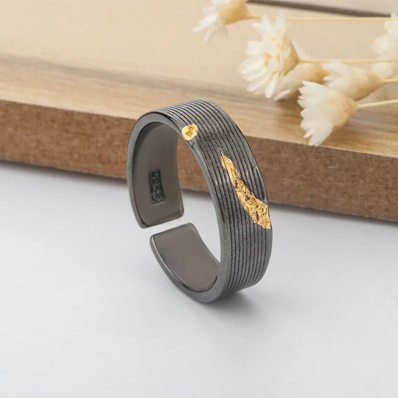 925 Sterling Zilver Gouden Veer Opne Ringen Voor Vrouwen Bruiloft Verlovingsfeest Luxe Kwaliteit Sieraden Accessoires Sieraden