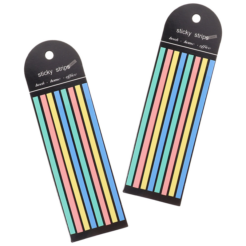 2 Books Colorful  Highlighting Strips Adhesive Highlighting Strips Sentence Colorful Strip for School