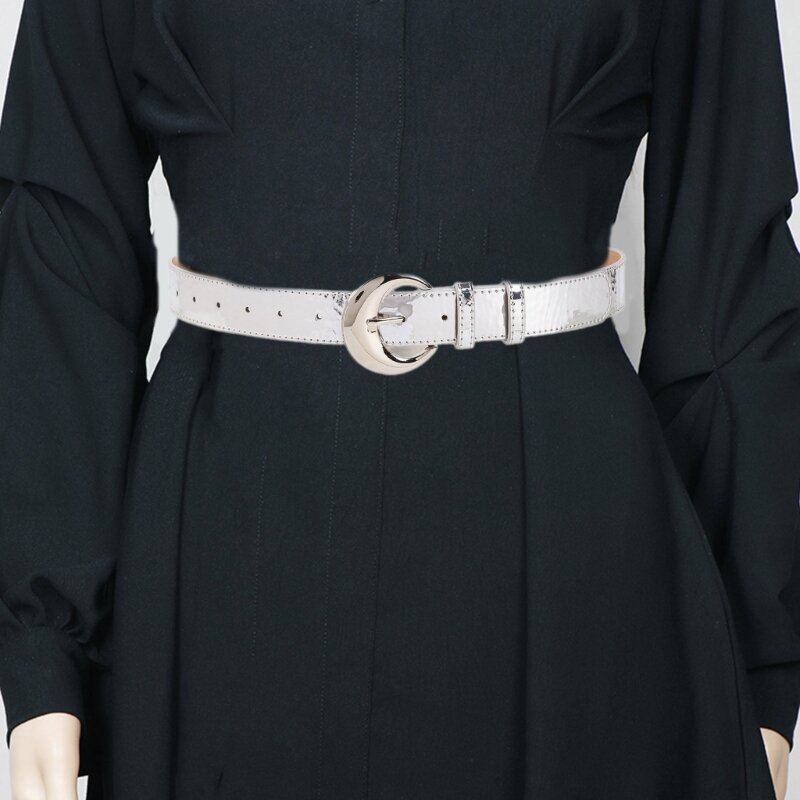 Cinturones con agujeros redondos a cinturón informal para mujer, accesorios para cintura