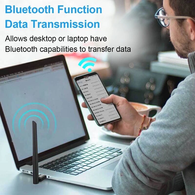 100M Usb Bluetooth Adapter Bluetooth 5.1 Zender Lange Afstand Draadloze Bluetooth Audio Ontvanger Usb Dongle Voor Laptop