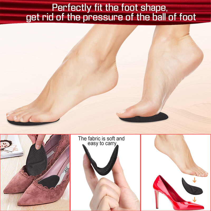 Silikonowe śródstopia Przednia część stopy Podkładki dla kobiet Sandały na obcasach Wstawiać Ból Ulga Antypoślizgowy Wkładki żelowe dla Buty Kobieta Podkładki pod stopy