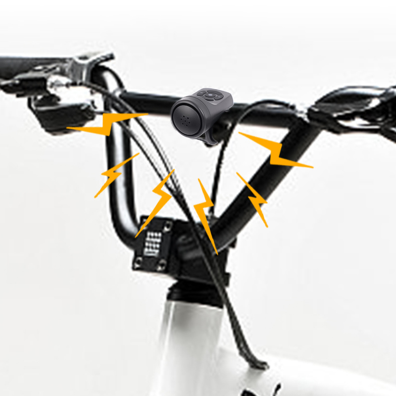 USB recarregável bicicleta elétrica sino chifre, acessórios para bicicletas, ciclismo montanha estrada, anti-roubo alarme chifre, 4 modos