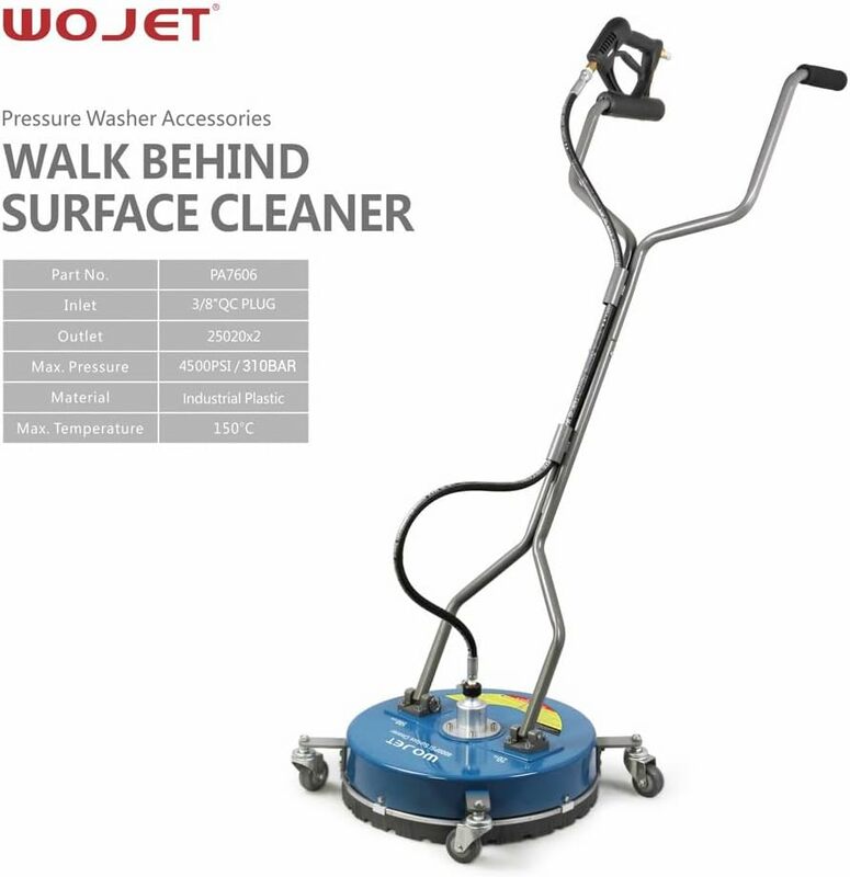 Pressure Washer Surface Cleaner 20" with Castors 4500PSI Commercial PA7606 (20 inch) Pressure Washer Accessories