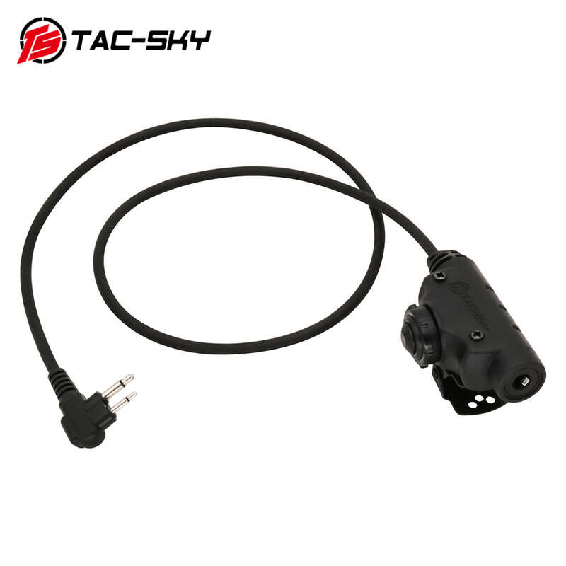TS TAC-SKY U94 V2 PTT Compatible Tactical Headset Intercom Adapter MOTOROLA 2-WAY VER 2Pin Plug Headphone Accessories