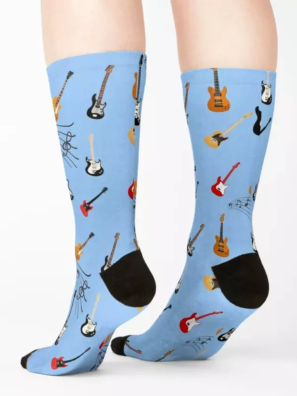 Calcetines de guitarra para hombre y mujer, botas de senderismo, calcetines de compresión