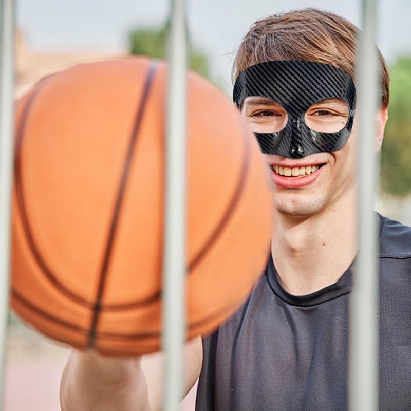 Maska do koszykówki z wyściółką chroniąca przed nosem piłka nożna maska na twarz nos osłona ochronna wytrzymała elastyczny pasek do koszykówki