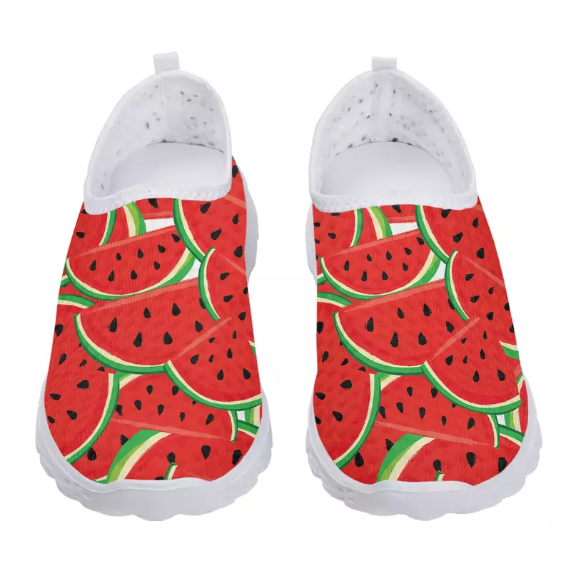 Nuovo modello di anguria comode scarpe in rete mocassini con stampa di frutta scarpe da ginnastica traspiranti all'aperto estive scarpe Casual