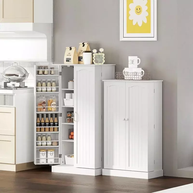 Funzione Home 41 "armadio da cucina, armadio dispensa con ante e ripiani regolabili per cucina, soggiorno e pranzo