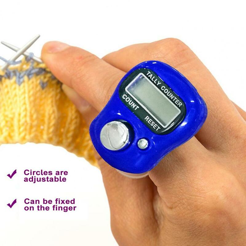 Contador de anillo de dedo LED, respuesta rápida, contador de círculo ajustable, Mini dígitos LCD Digital, marcador de puntada de anillo de mano de dedo de Golf, hogar