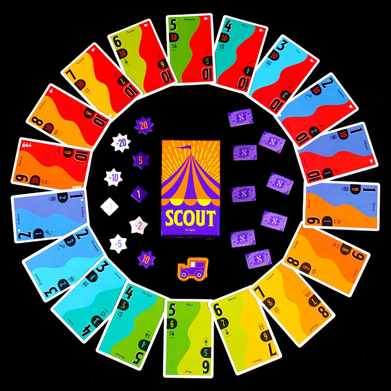 Juego de mesa de doble idioma chino e inglés, juego de búsqueda de tarjetas de explorador de circo, accesorios de fiesta divertidos