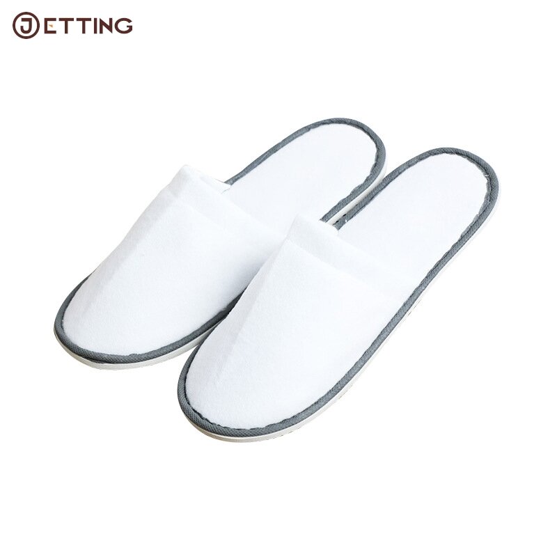 Women Solid Color White Hotel Room Light Non Slip Casual Home Disposable Slippers For Women 36，37，38，39，40,41