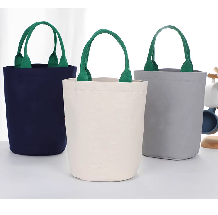 Benutzer definierte Leinwand Einkaufstasche Druck Logo Cross body Schulter Tasche umwelt freundliche wieder verwendbare Einkaufs tüte DIY Lagerung Kaffee Lunch Bag