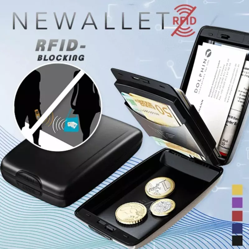 Secure Your Cards in Style Durable Stainless Steel Wallet Clip with RFID Blocking Technology for Fashionable Protection!